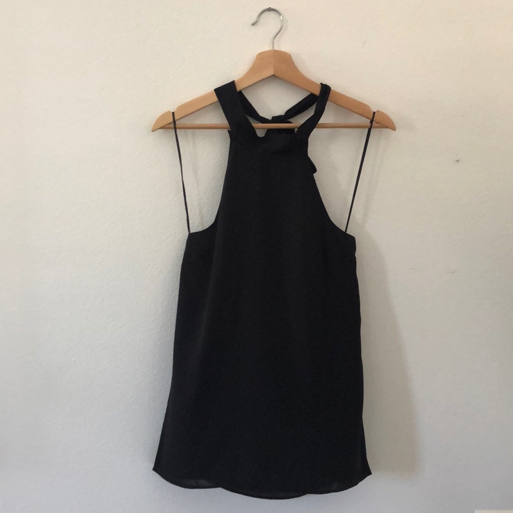 Topshop Black Halter Blouse